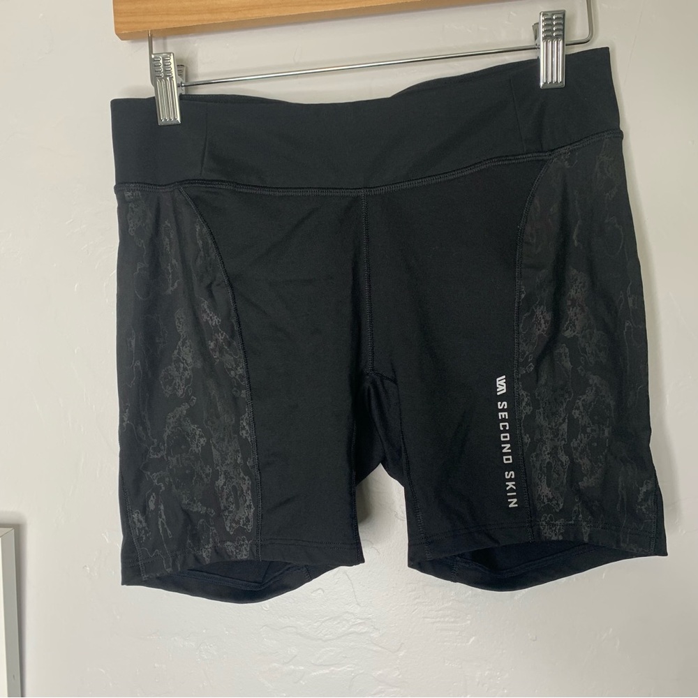 Second Skin Black Marble Compression Athletic Sho… - image 2